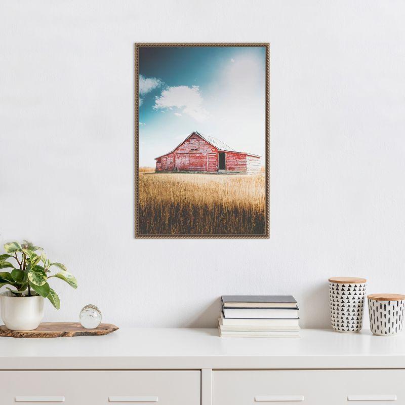 Amanti Art Country Barn Red by Annie Bailey Art Canvas Wall Art Print Framed 16 x 23-in.