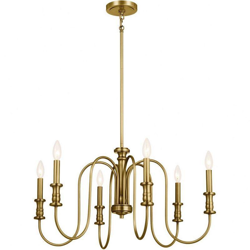 Karthe 28.5" 6 Light Chandelier Black