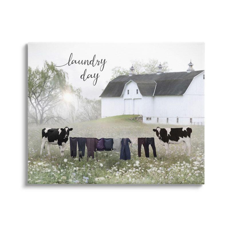 " Laundry Day Rural Cows Meadow " by Lori Deiter