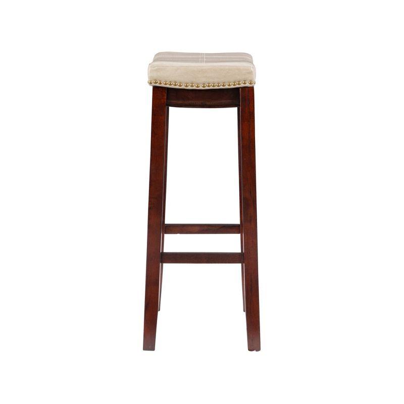 Padded Saddle Seat Barstool Hardwood - Linon