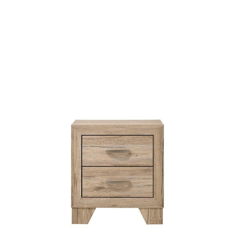 22" Miquell Nightstand Natural - Acme Furniture: Wood Composite, 24" High, Drawer Storage, Assembly Required