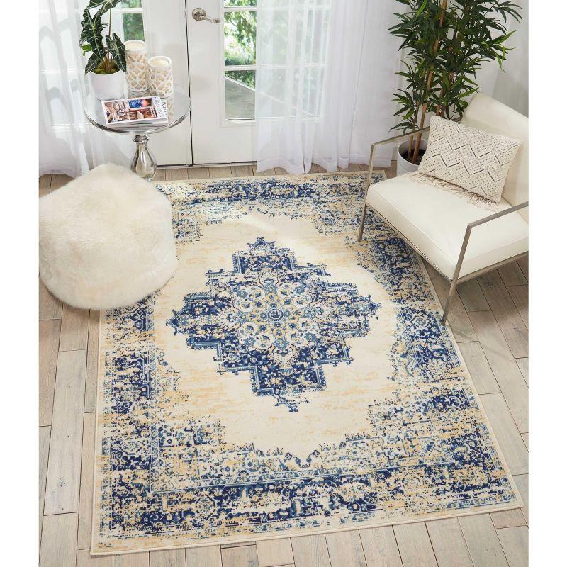 Nourison Grafix GRF14 White Area Rug 5'3" x 7'3"