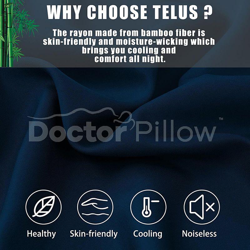 Dr Pillow Luxury Cooling Rayon Derived from Bamboo Blend Ultra Soft Pillow Cases  Set of 2