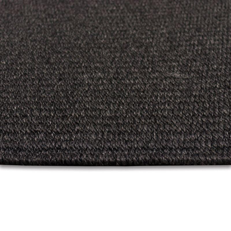 Charcoal Flat Woven Reversible Indoor/Outdoor Rug 5' x 7'