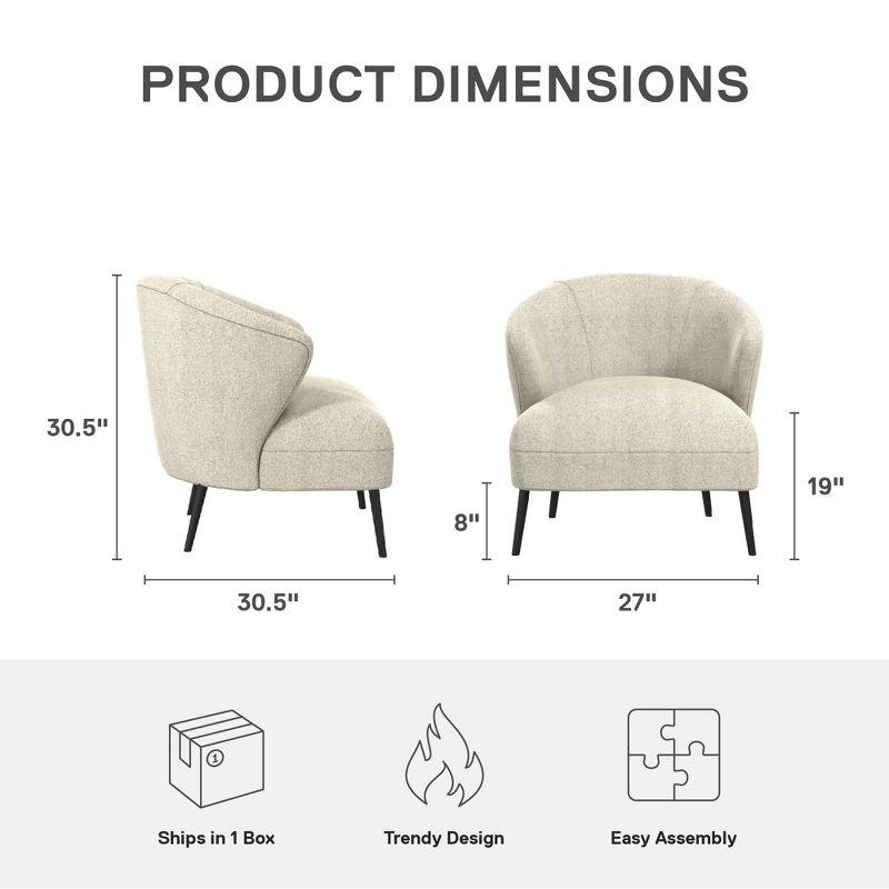 DHP Alice Upholstered Accent Chair, Tan Looped Yarn