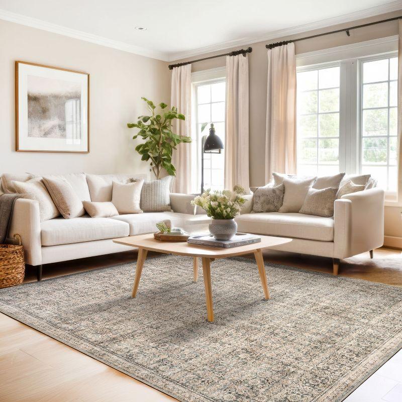 Nuloom Hillstone Collection Cally Traditional Vintage Medallion Area Rug, 5' x 8', Taupe