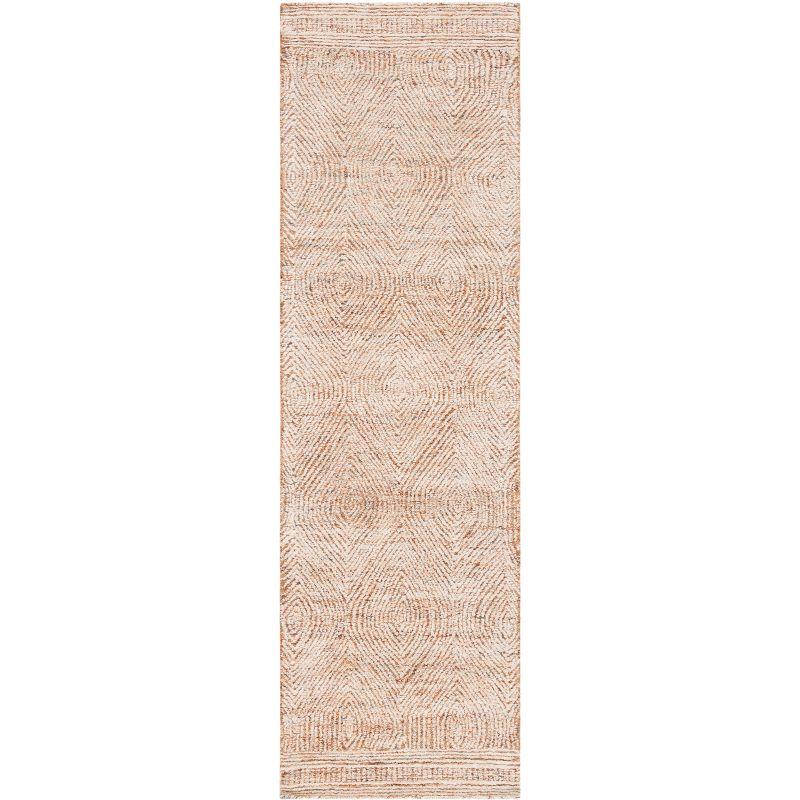 Abstract ABT340 Hand Tufted Indoor Runner Rug - Ivory/Rust - 2'3"x22' - Safavieh