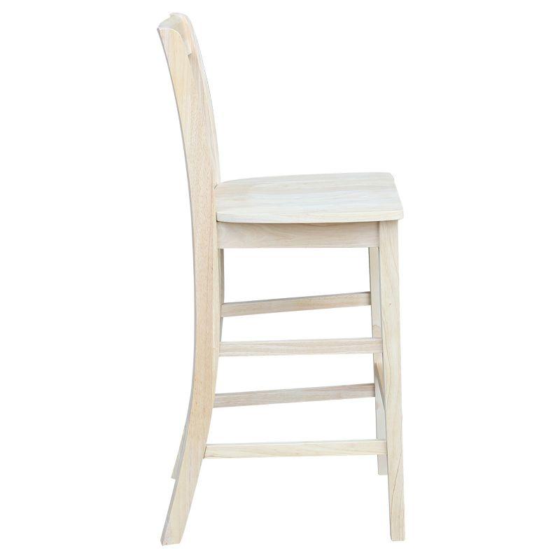 San Remo 30-Inch Unfinished Solid Wood Traditional Bar Stool