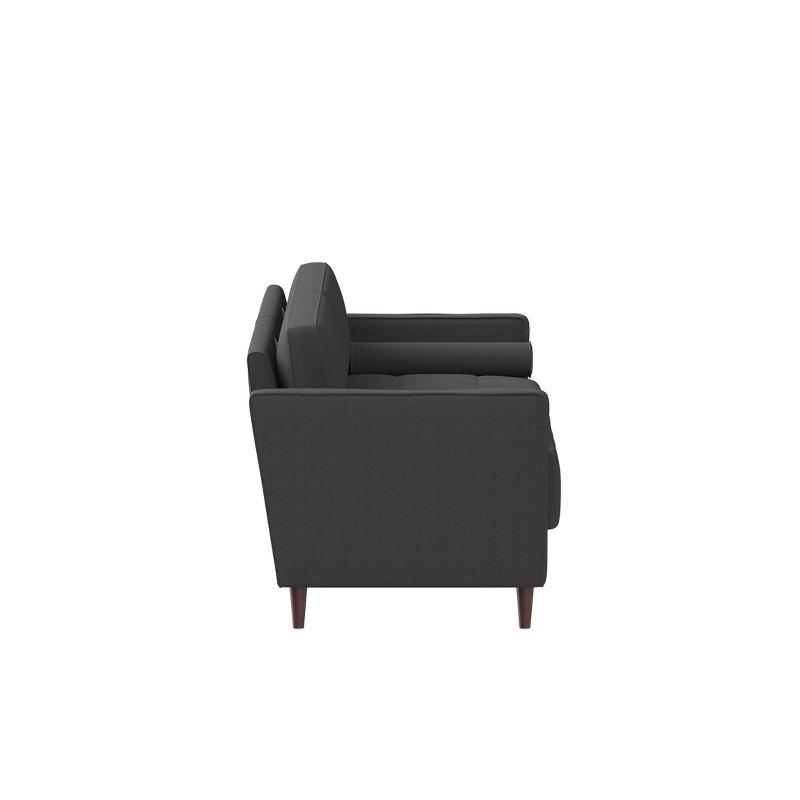 Giovanni Loveseat Gray - Lifestyle Solutions: Compact, Tufted, with Pocket Coils & High-Density Foam