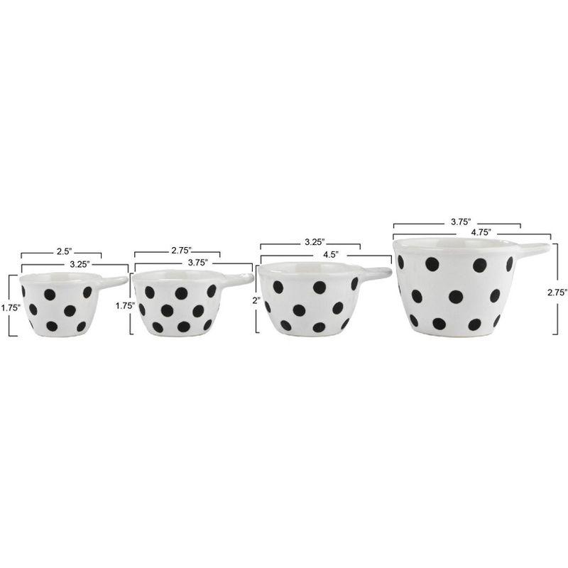 Creative Co-Op Creative Co-Op Melange 4 -Piece Ceramic Measuring Cup Set