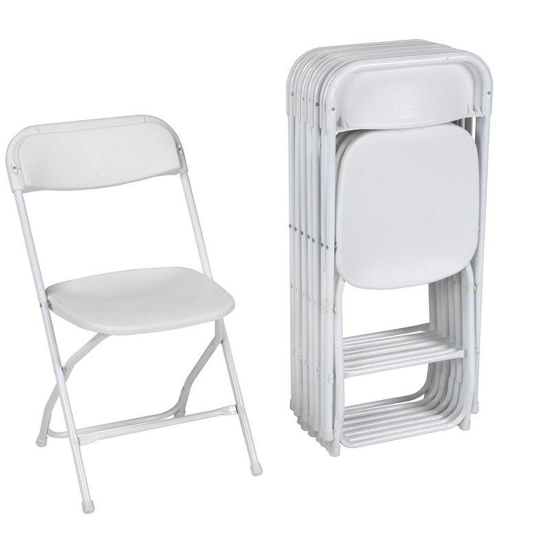 ZOWN Premium Commercial Plastic Stacking, Indoor/Outdoor Folding Chair