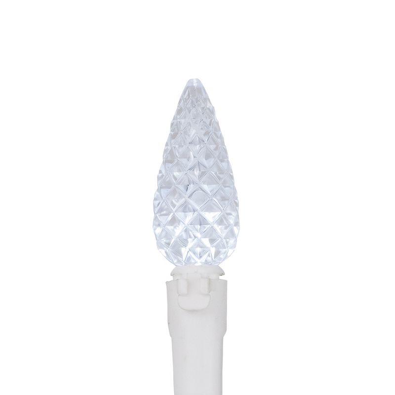 Northlight Seasonal 70-Count Warm White Faceted LED C6 Christmas Lights - 23ft White Wire