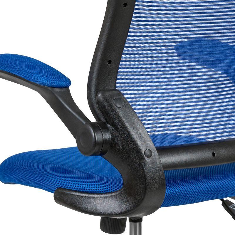 Flash Furniture Mid-Back Mesh Ergonomic Drafting Chair with Adjustable Foot Ring and Flip-Up Arms