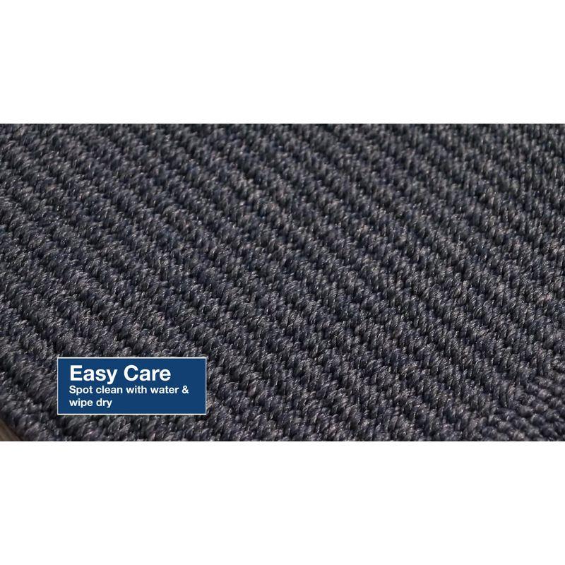 Navy Rectangular Reversible Synthetic Indoor/Outdoor Rug