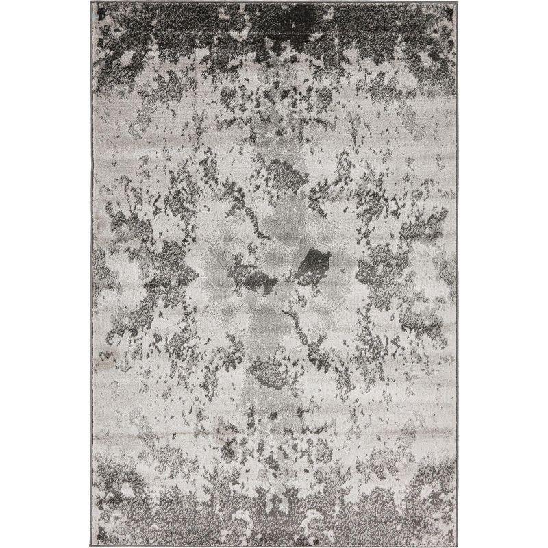 Unique Loom 4' 1 x 6' 1 Light Gray Metro Space Area Rug
