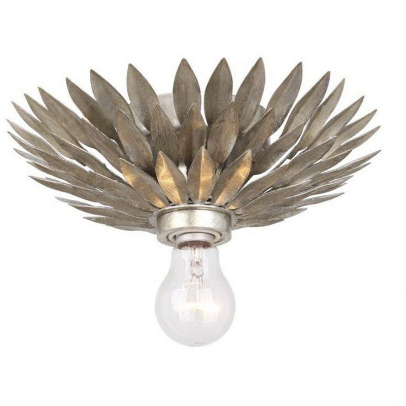 Antique Silver Dimmable 1-Light Electric Wall Sconce