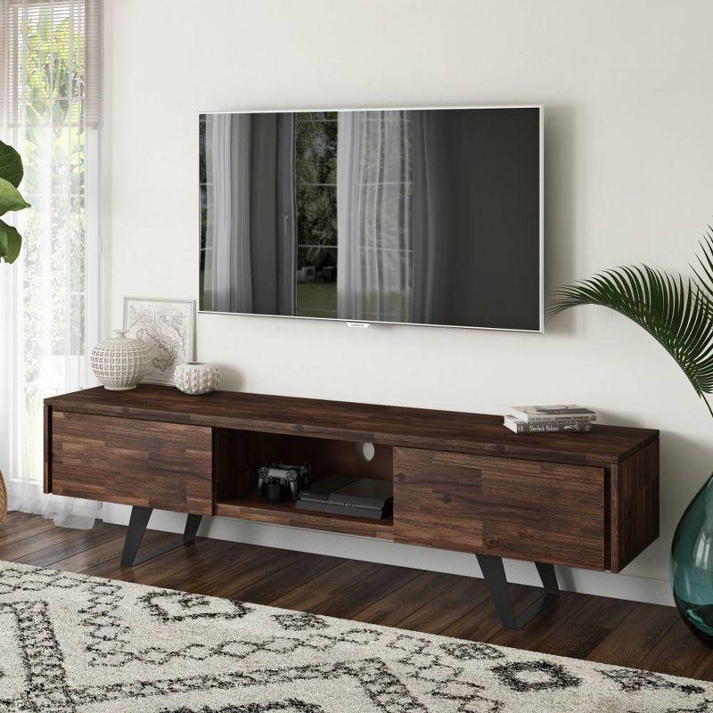 Mitchell TV Stand for TVs up to 80" Distressed Charcoal Brown - WyndenHall