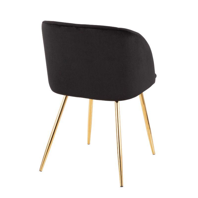 Mid-Century Modern Black Velvet Upholstered Arm Chair