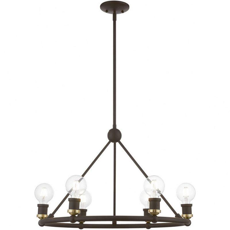 Livex Lighting Lansdale 6 - Light Chandelier in  Bronze/Antique Brass