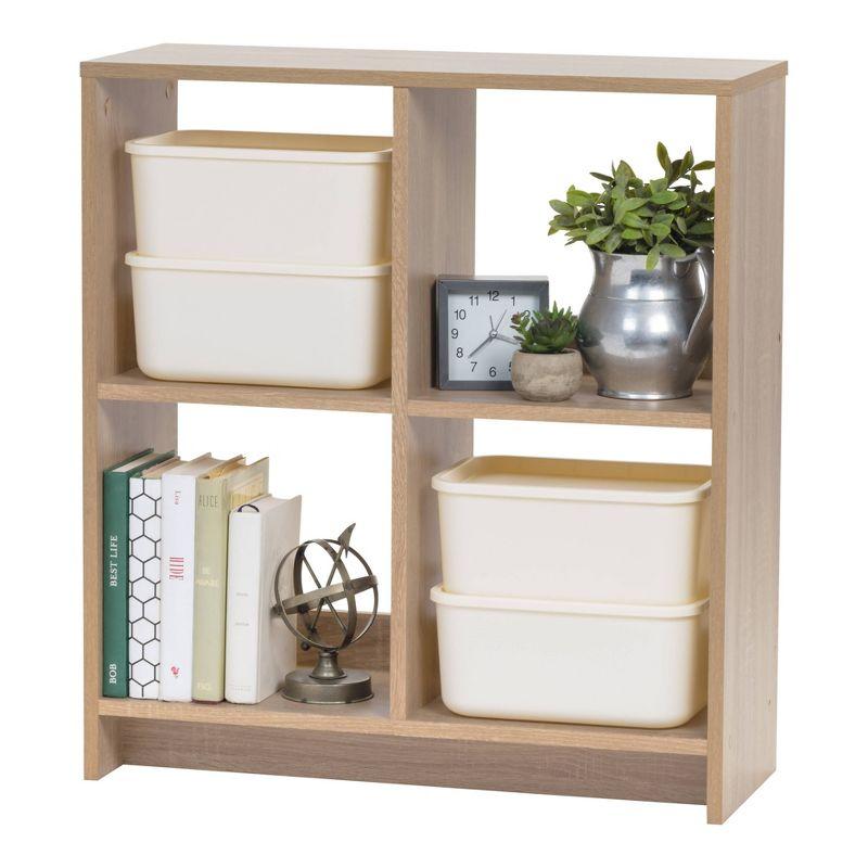 Ash Brown Adjustable 4-Cube Heavy Duty Organizer Shelf