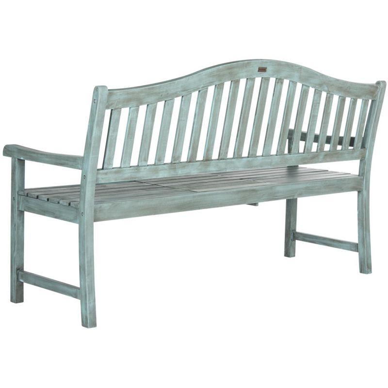 Mischa Bench - Outdoor - FOX6703 - Beach House BluE - Safavieh