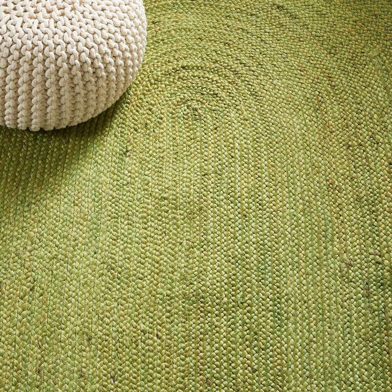 Natural Fiber NF801 Hand Woven Area Rug - Green/Natural - 3'x5' Oval - Safavieh.