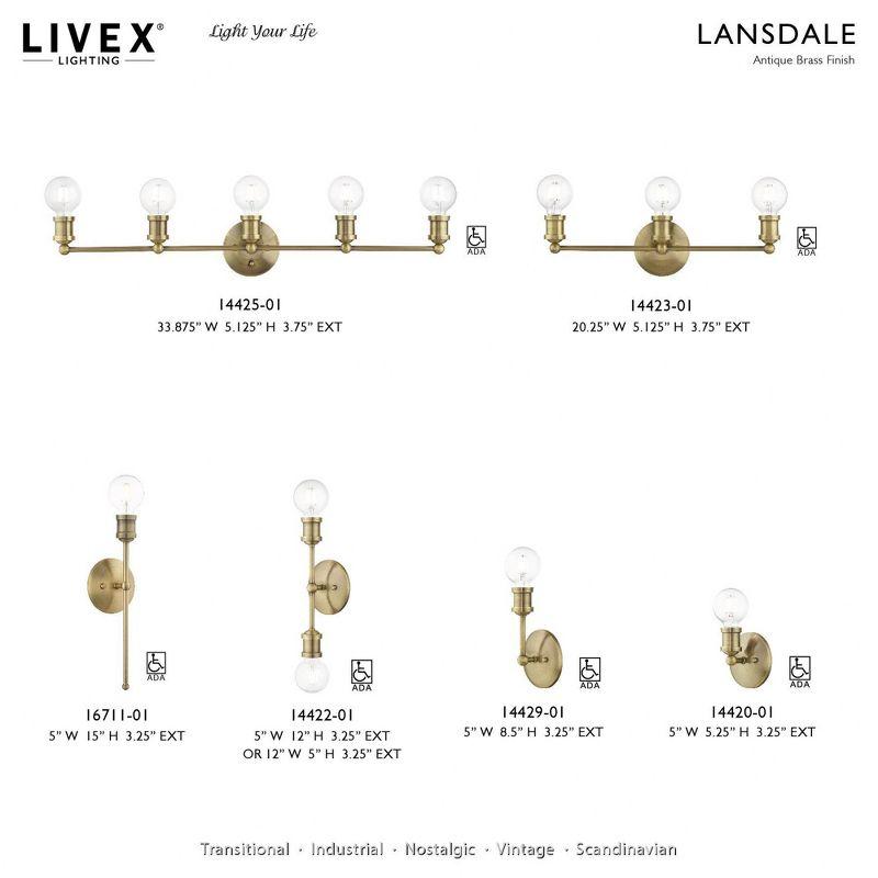 Livex Lighting Lansdale 1 - Light Sconce in  Antique Brass