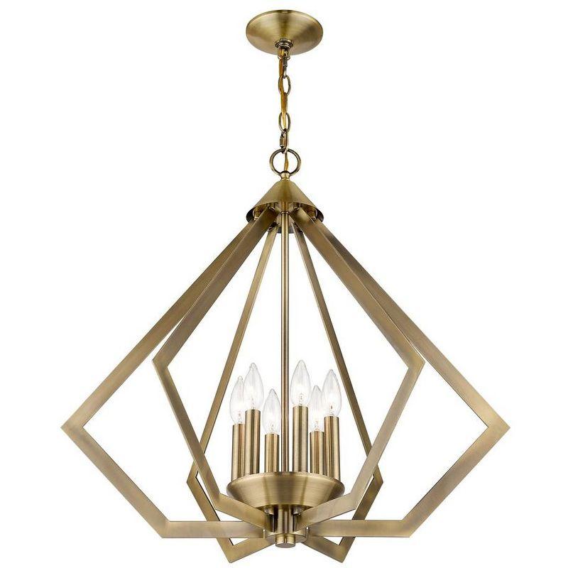 Livex Lighting Prism 6 - Light Chandelier in  Antique Brass