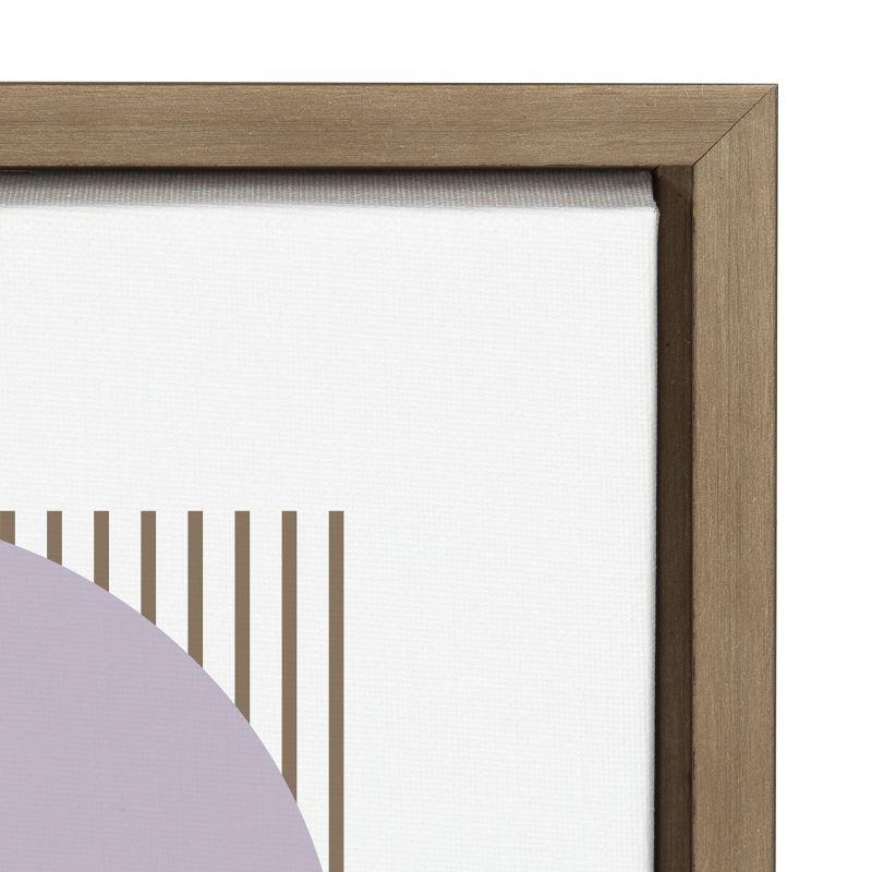 Kate and Laurel Sylvie Minimalist Shapes and Lines in Sage and Lilac Framed Canvas by Apricot and Birch, 23x33, Gold