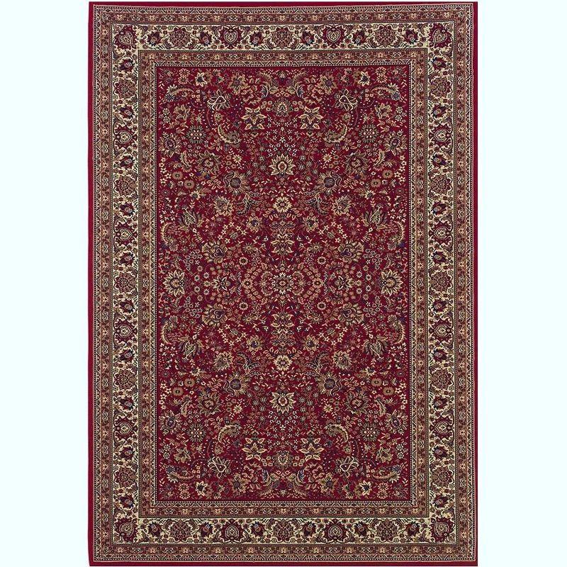 Hand-Knotted Red Oriental Runner Rug, 2'7" x 9'4", Stain-Resistant Synthetic