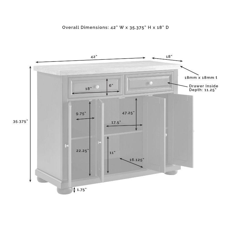 Madison Solid Wood Top Kitchen Island