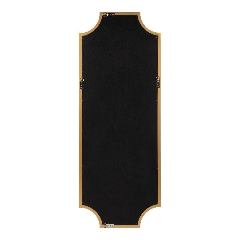 18" x 48" Hogan Scallop Wall Mirror Gold - Kate & Laurel All Things Decor: Modern MDF Frame, No Assembly Required