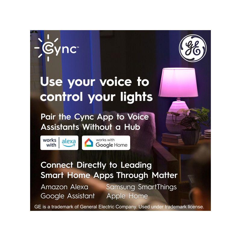 GE GE CYNC Smart LED Full Color Light Strip Power Supply 16': Multicolored Indoor Strip Lights, 1 Million Settings