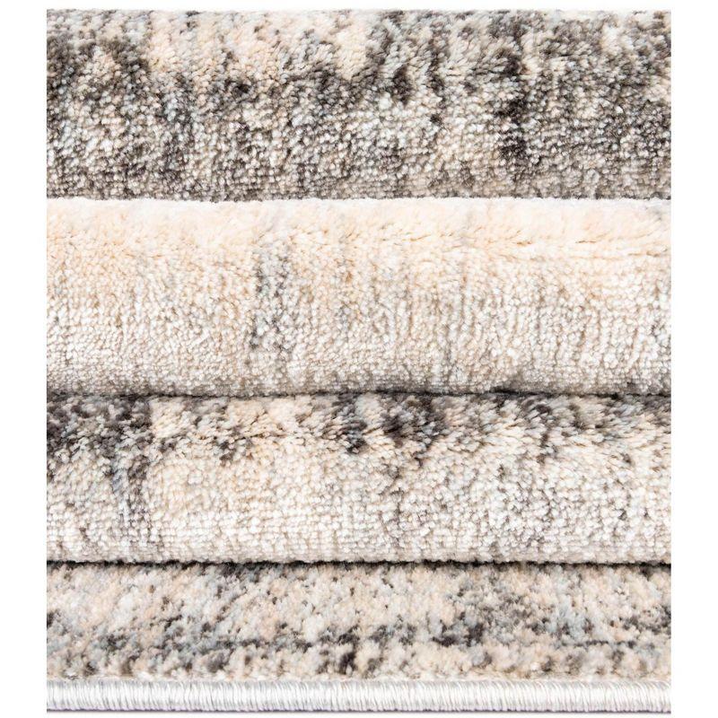 Unique Loom Asheville Collection Area Rug - Rockwell (4' 1" x 6' 1" Rectangle Gray/Beige)