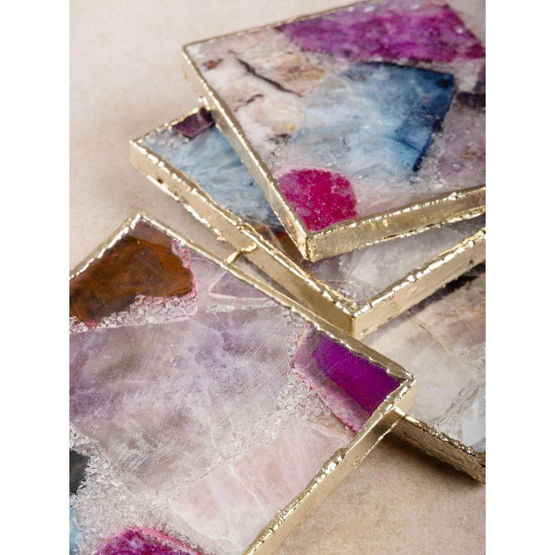 Radiance Composite Agate Coasters, Set of 4