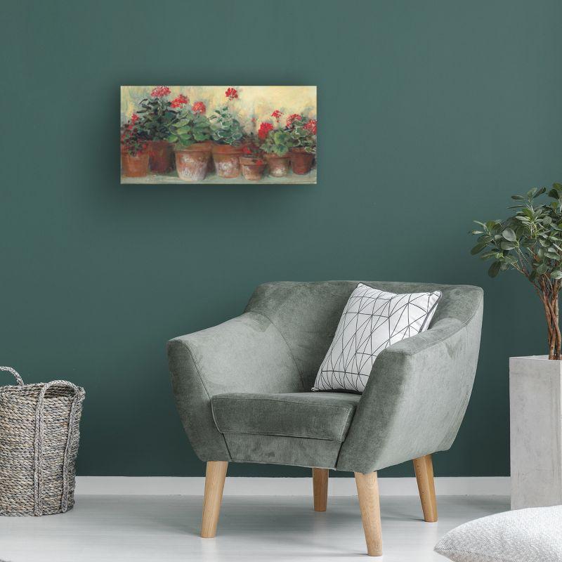 Trademark Fine Art -Carol Rowan 'Kathleens Geraniums' Canvas Art