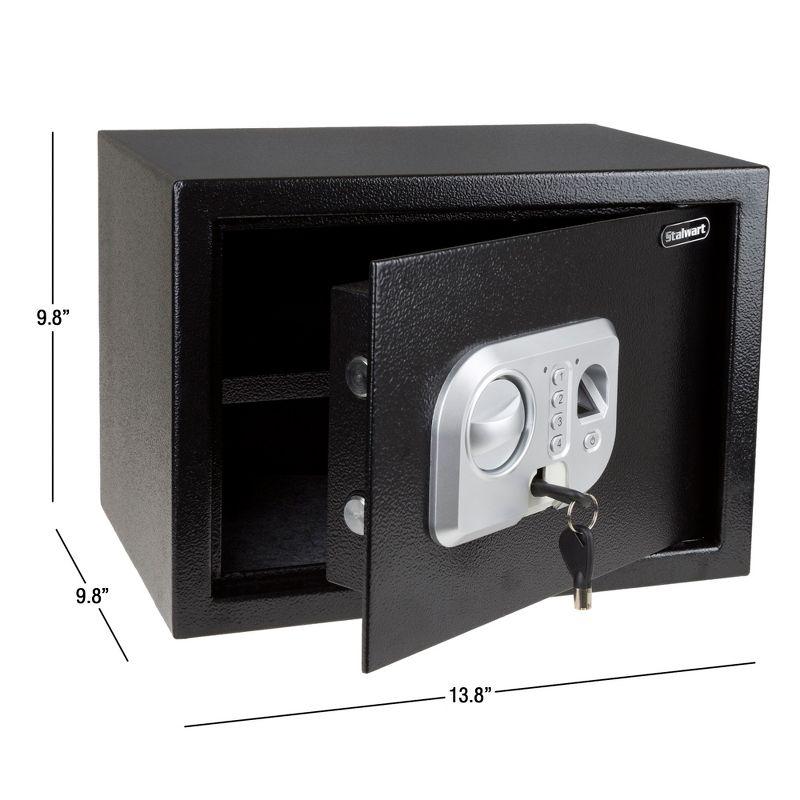 Stalwart Stalwart Electronic Safe - Digital Biometric Fingerprint Lock Box with 2 Override Keys
