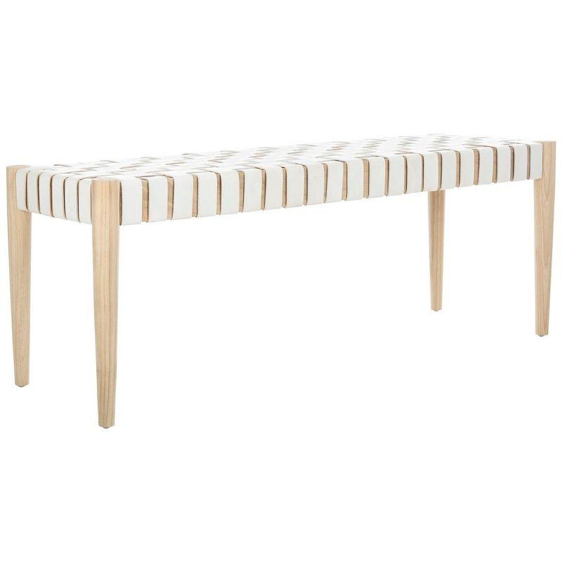 Orin 47" Woven Leather Bench
