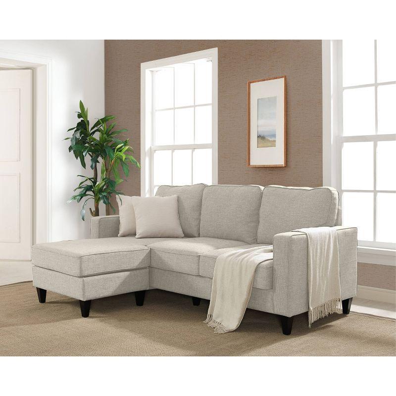 Serta Harmon Upholstered Reversible Sectional Sofa and Chaise