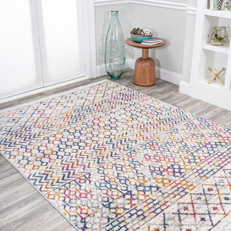 Arta Moroccan Modern Geometric Rug Area Rug - JONATHAN Y