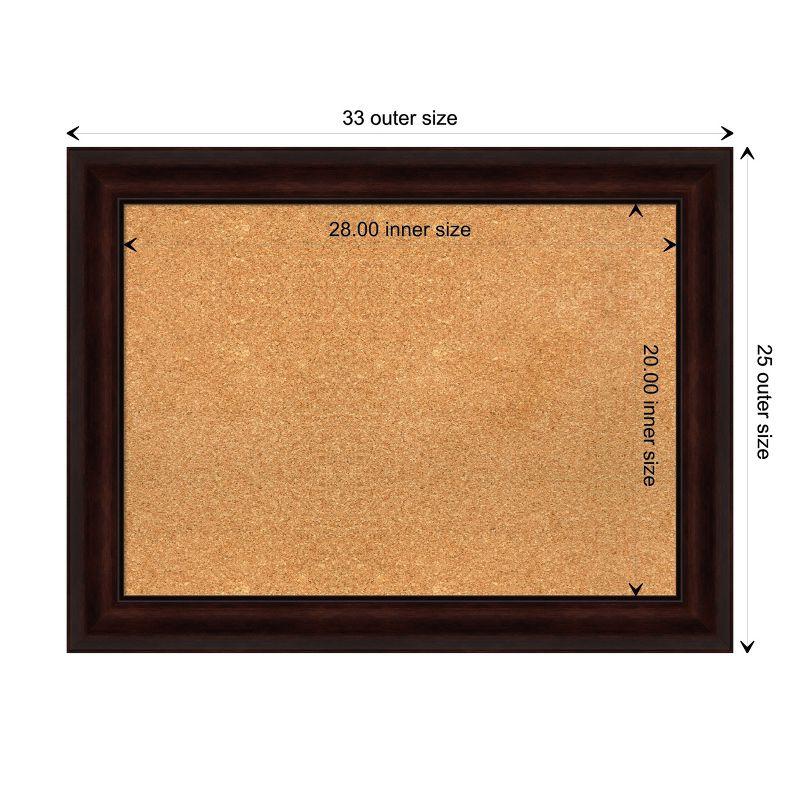 Amanti Art Coffee Bean Brown Framed Corkboard, Natural Cork