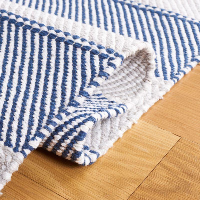 Striped Kilim STK803 Flat Weave Area Rug - Grey/Blue - 5'x8' - Safavieh