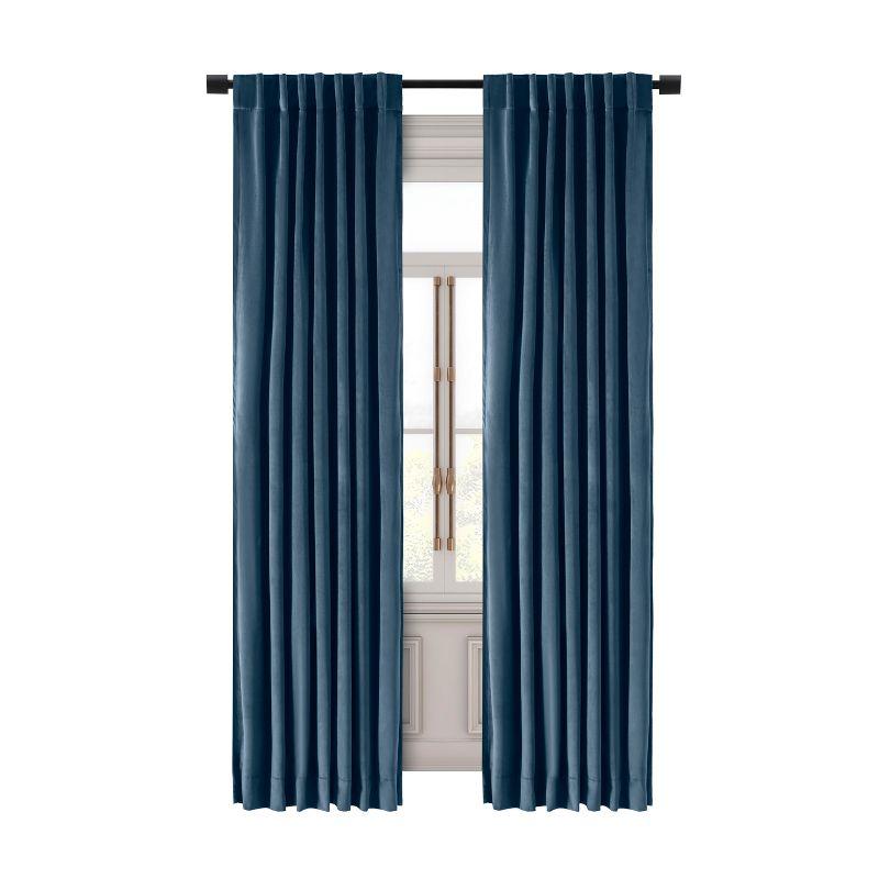 Everly Quinn Premium Velvet Myreon Solid Color Blackout Thermal Rod Pocket Single Curtain Panel Liner