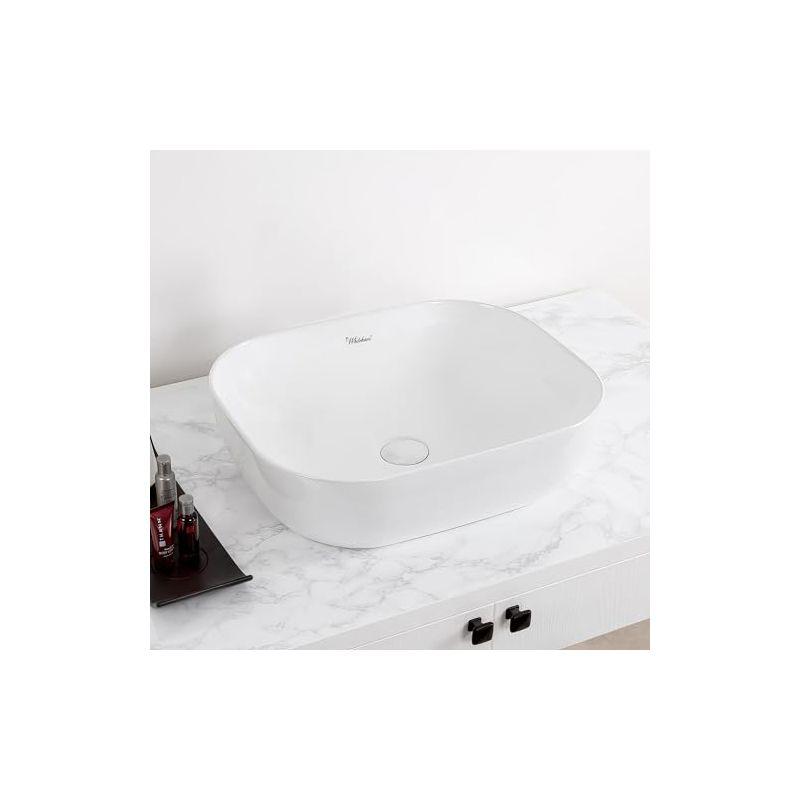 Whitehaus Collection Isabella Plus 15.75'' White Vitreous China Rectangular Bathroom Sink