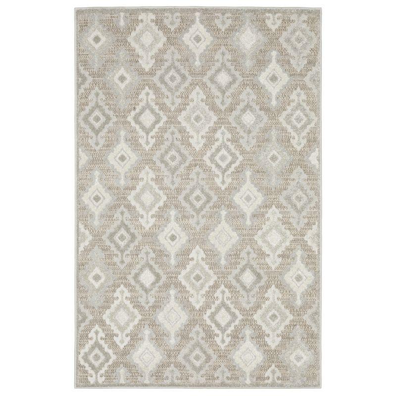 Captiv8e Designs 7'10"x10'10" Tiana Global Medallions Beige/Gray Area Rug