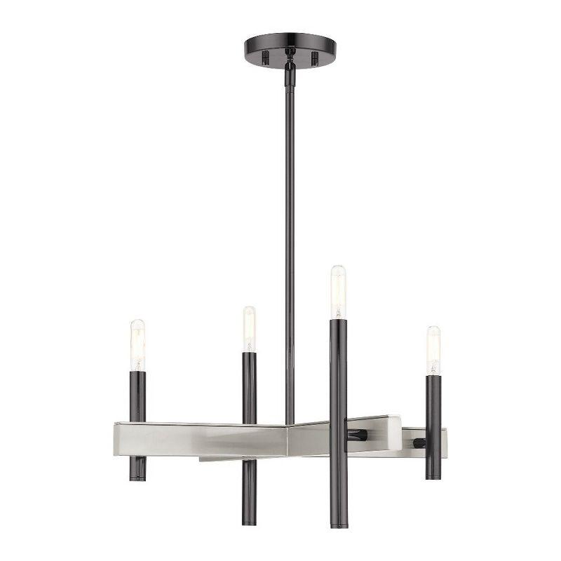 Denmark 4-Light Black Chrome Mini Chandelier