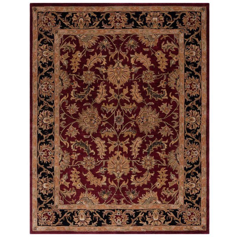 Heritage HG628 Hand Tufted Area Rug - Red/Black - 7'6"x9'6" - Safavieh.