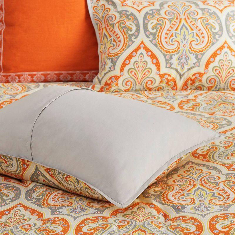 Full/Queen Orange Cotton Sateen Comforter Set