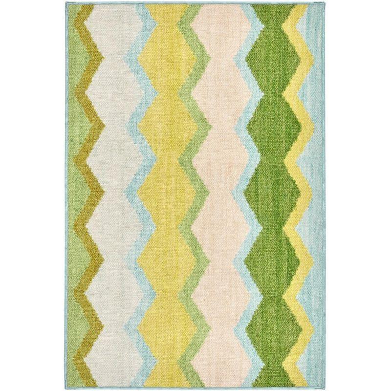 Safety Net Kit Kemp x Annie Selke Safety Net Green Machine Washable Rug
