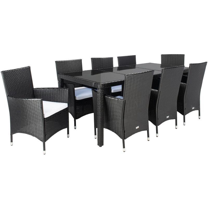 Safavieh Hailee 8 - Person Rectangular Outdoor Dining Set with Cushions